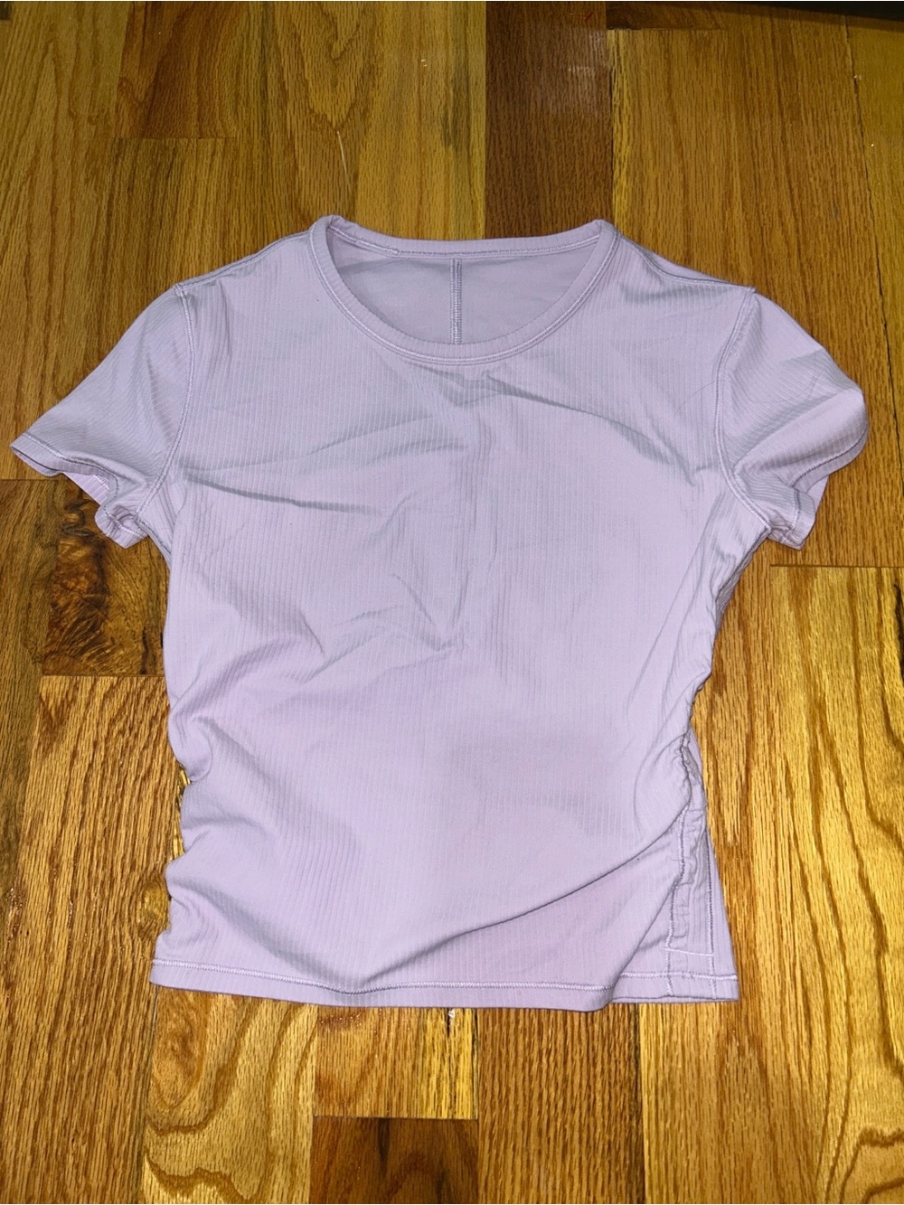 lululemon athletica Light Lilac Ribbed Crewneck Crop Top
